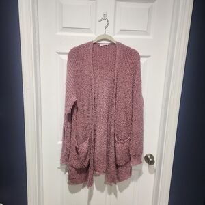 Magnolia Cozy Pink Knit Cardigan Sweater